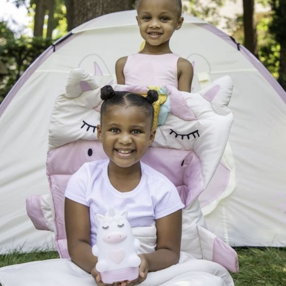 Outdoor Gear Sparkle the Unicorn Kid's Camping Combo Tent, Sleeping Bag & Latern - Picture 7 of 11